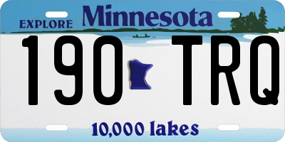 MN license plate 190TRQ