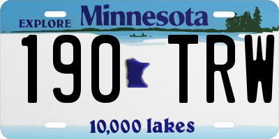 MN license plate 190TRW