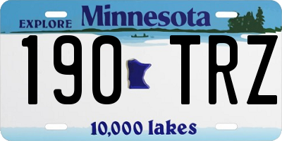 MN license plate 190TRZ