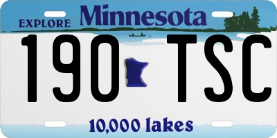 MN license plate 190TSC