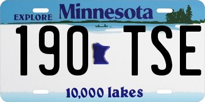 MN license plate 190TSE