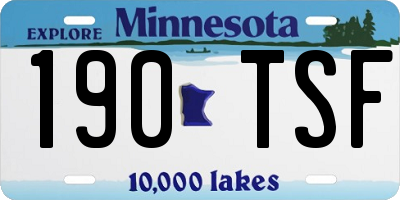 MN license plate 190TSF