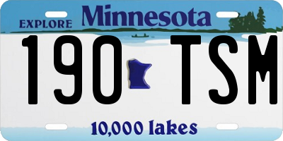 MN license plate 190TSM