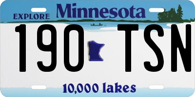MN license plate 190TSN