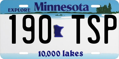 MN license plate 190TSP