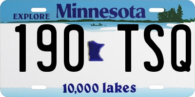 MN license plate 190TSQ