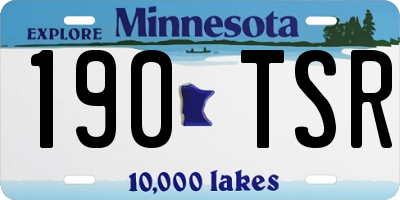 MN license plate 190TSR