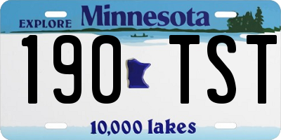 MN license plate 190TST