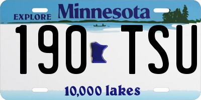 MN license plate 190TSU