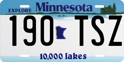 MN license plate 190TSZ