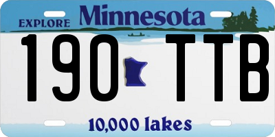 MN license plate 190TTB