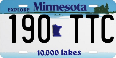 MN license plate 190TTC