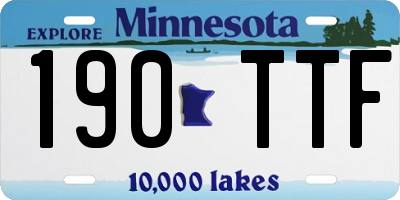 MN license plate 190TTF