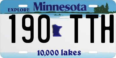 MN license plate 190TTH