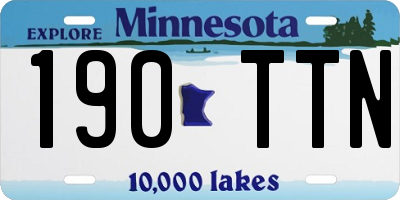 MN license plate 190TTN