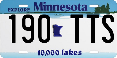 MN license plate 190TTS