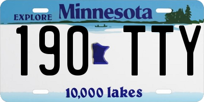 MN license plate 190TTY