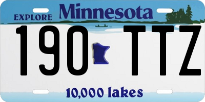 MN license plate 190TTZ