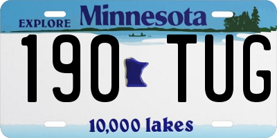 MN license plate 190TUG