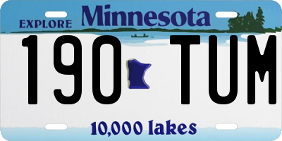 MN license plate 190TUM