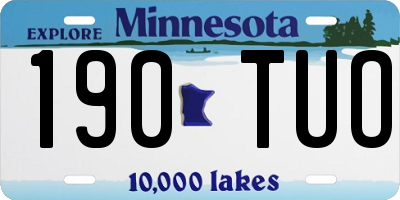 MN license plate 190TUO