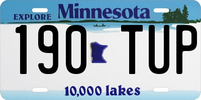MN license plate 190TUP