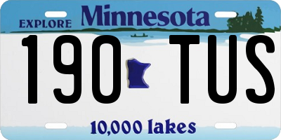 MN license plate 190TUS