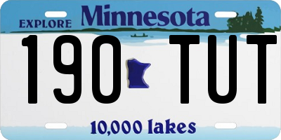 MN license plate 190TUT