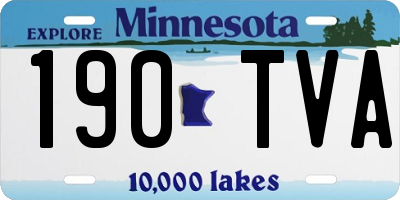 MN license plate 190TVA