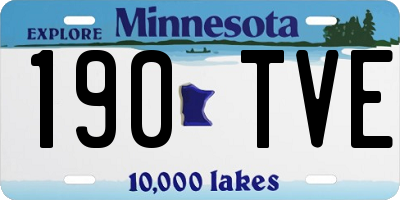 MN license plate 190TVE