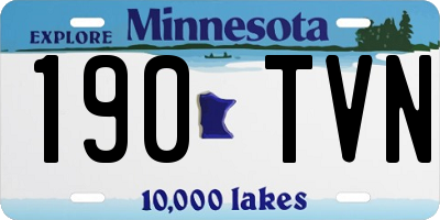 MN license plate 190TVN