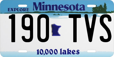MN license plate 190TVS
