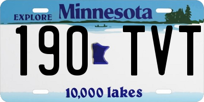 MN license plate 190TVT