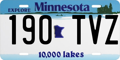 MN license plate 190TVZ