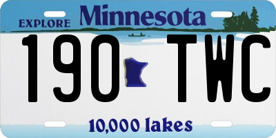 MN license plate 190TWC