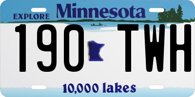 MN license plate 190TWH
