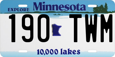 MN license plate 190TWM