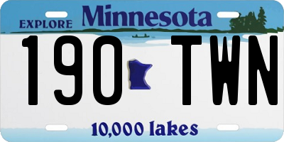 MN license plate 190TWN