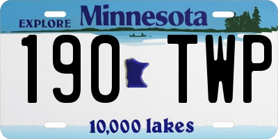 MN license plate 190TWP