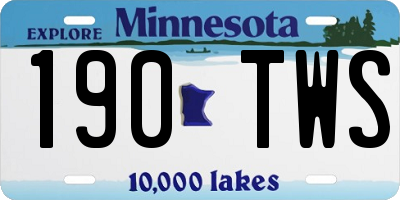 MN license plate 190TWS