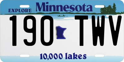 MN license plate 190TWV