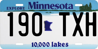 MN license plate 190TXH