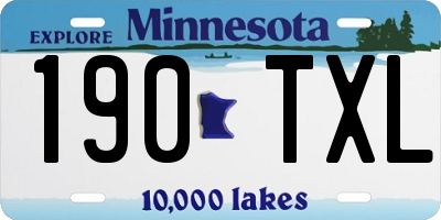 MN license plate 190TXL