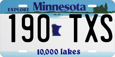 MN license plate 190TXS