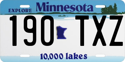 MN license plate 190TXZ