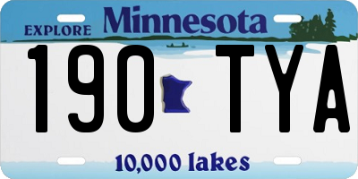 MN license plate 190TYA
