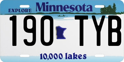 MN license plate 190TYB