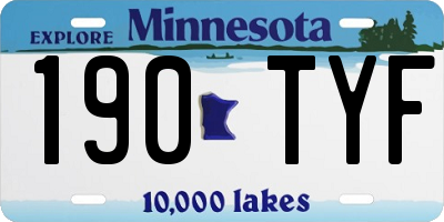 MN license plate 190TYF