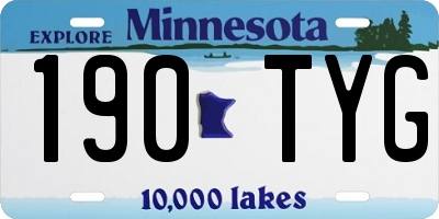 MN license plate 190TYG