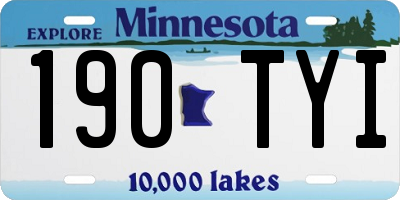 MN license plate 190TYI